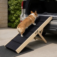 Rampe pliable pour petit chien pour lit - 4 hauteurs réglables de 12 à 20 pouces - Escalier portable pour animaux de compagnie avec tapis antidérapant