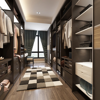 Garde-robe de chambre à coucher moderne et de luxe personnalisée, finition acrylique brillante, éclairage LED, personnalisation complète de la maison cabriolet