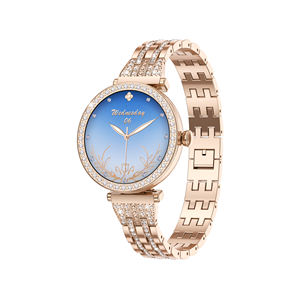 DF LC602C Nouvelle conception LC602C Montre connectée de luxe pour femme avec écran AMOLED, appel Bluetooth, étanchéité IP68, en acier et diamants, pour femmes - Product Image 1