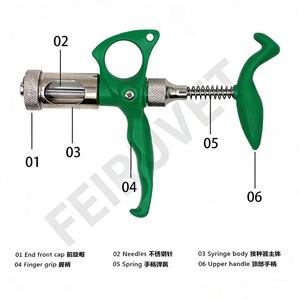Double-needle Reusable Adjustable Durable Veterinary Vaccine Injection <strong>Machine</strong> 5ml <strong>Syringe</strong> Gun for Sheep Cattle Pig - Product Image 3