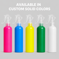 Flacon pulvérisateur transparent en PET avec bouchon verrouillable 24/410, personnalisé, 100 ml (3,3 oz) et 250 ml (8,3 oz), pour cosmétiques, toniques, parfums et liquides.