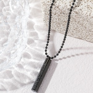 จี้สเตนเลสสตีลทรงกระบอกสำหรับผู้ชายและผู้หญิง - Product Image 3