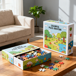 Puzzle Educativi per Bambini con Stampe di Animali su Cartone Grigio - Certificati <span class=keywords><strong>e</strong></span> Personalizzabili per Bambini di 2-4 Anni, Stimolano la Concentrazione <span class=keywords><strong>e</strong></span> la Calma - Product Image 2