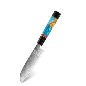 XITUO 5 pollici Santoku coltello VG10 giapponese damasco acciaio inossidabile 67 strati damasco coltelli da cucina frutta vegetale coltello