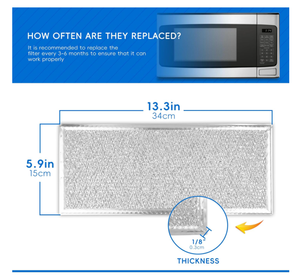 WB06X10608 5.1X7.63X0.09 Filtro de grasa de aluminio para horno microondas <span class=keywords><strong>Bosch</strong></span> LG Whirlpool - Product Image 3