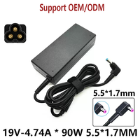 Chargeur d'ordinateur portable 90W 19V 4.74A 5.5*1.7MM ignifuge PD 3.0, adaptateur secteur compatible avec les ordinateurs portables