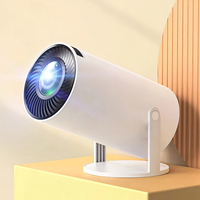 Proyektor LED sistem Android 13 HY300Pro, proyektor 720P 160 ANSI Lumens 2GB 8GB Manual fokus 1080P 4K Home Theater