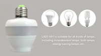 PDLUX PDDT-V01 prix d'usine support de lampe de capteur radar à 360 degrés avec prise E27