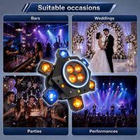 Projecteur à tête mobile 6 bras DJ RGBW LED Laser Bee-Eye Strobe avec DMX512 24 canaux pour fêtes et clubs | YSH