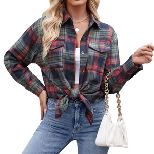 2025 autunno nuova moda da <span class=keywords><strong>donna</strong></span> Casual <span class=keywords><strong>camicia</strong></span> <span class=keywords><strong>a</strong></span> <span class=keywords><strong>quadri</strong></span> larga stile europeo <span class=keywords><strong>camicia</strong></span> da <span class=keywords><strong>donna</strong></span> lunga lunghezza - Product Image 3