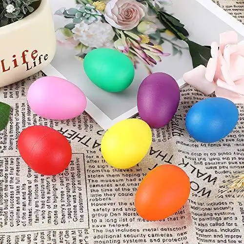 Nhựa Egg Shakers Bộ gõ âm nhạc trứng Maracas phục sinh trứng trẻ em mẫu giáo Nguồn cung cấp