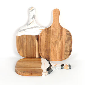 Planche à <span class=keywords><strong>pizza</strong></span> en bois résine personnalisée planche à pain de restaurant assiettes en bois avec rainure jus - Product Image 1