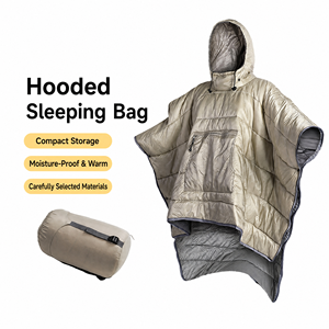 Poncho/<span class=keywords><strong>Sac</strong></span> <span class=keywords><strong>de</strong></span> <span class=keywords><strong>couchage</strong></span> multifonctionnel en nylon respirant et coupe-vent, style enveloppe, rembourré <span class=keywords><strong>de</strong></span> duvet, pour temps froid - Product Image 3