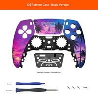 Façade personnalisée à motif scénique pour manette PS5 Edge Elite, kit de réparation et de remplacement de coque arrière DIY