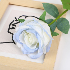 Panbu <b>Artificial</b> Rose Single <b>Stem</b> Medium Size High Simulation Wedding Home Decoration Flower Arrangement Props - Product Image 2