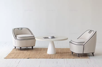 Japandi Nordic Wabi Sabi Tissu en bois de chêne blanc Canapé simple Ensemble de chaises pour hôtels Salle à manger Appartements Salons Halls Villas