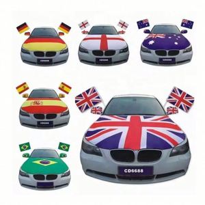 ฝาครอบกระจกมองข้างแบบออกแบบเอง ฝาครอบฝากระโปรงรถพร้อมธงผ้าสแปนเด็กซ์ สไตล์สปอร์ต ทนทาน พกพาสะดวก พร้อมเสาธงอะคริลิก - Product Image 5