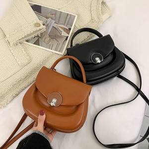 New Fashion <b>Saddle</b> <b>Bag</b> <b>for</b> <b>Women</b>, Vintage Gold Buckle Underarm <b>Bag</b> <b>for</b> <b>Women</b>, Single Shoulder <b>Bag</b> - Product Image 1