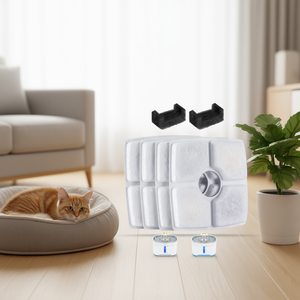 Wonder Creature Cubic Cat Water Fountain 4 Carbon Filters 2 Pre Filter Sponges Pet <b>Aquarium</b> <b>Accessory</b> - Product Image 2