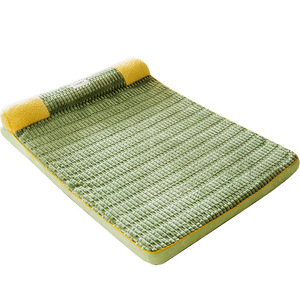 Pet Bed Dog Sleeping <b>Mat</b> Green And Gray Rectangle Polyester Fiber Fill Hand Wash Four Seasons Use For Medium <b>Large</b> Dogs - Product Image 5
