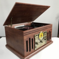 Plateau d'enregistrement audio et son en vinyle, 6 en 1, Design Vintage, avec 1 lien PC, 3 vitesses