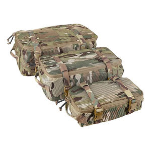 Pochette d'organisateur de bagages de voyage durable Sac de rangement en maille Cubes d'emballage modulaires tactiques - Product Image 1