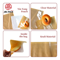 Sacs en plastique transparents personnalisés en gros, imprimés en Bopp/PET/PE, autocollants, petits sacs pour pain, biscuits, emballage plastique, sac Opp
