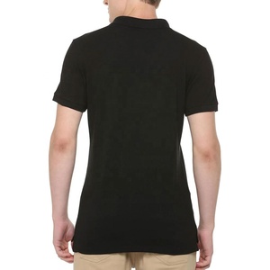 <b>Men's</b> Navy Blue for <b>Shirt</b> with Red Collar Cuffs Short Sleeve Casual Knitted 100% Cotton Eco-Friendly Breathable Gradient Color - Product Image 5