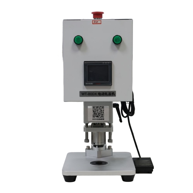 WT-80DX Pure Electric Vial Capping Machine Height Adjustable Design PLC Counter for Vial Capping Processes