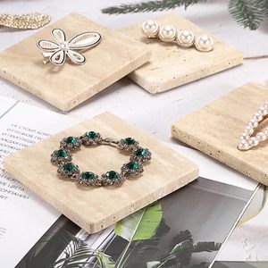 Thiết kế đơn giản tự nhiên travertine đá Vanity khay đá cẩm thạch phục vụ hội Đồng Quản Trị cho phòng tắm đồ trang sức Vanity khay - Product Image 4