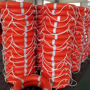 Vente en gros d'anneaux de bouée de sauvetage en plastique orange et blanc personnalisés pour la natation et le sauvetage aquatique - Product Image 2