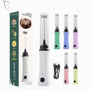 Nouveau Mini Mousseur Nouvellement Conçu USB Rechargeable Électrique Fouet Dispositif Portable pour Créer <span class=keywords><strong>Mousse</strong></span> Café Thé Avec Cache-Poussière - Product Image 1