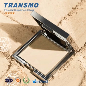 Boîtier vide pour fard à joues et illuminateur, emballage compact carré en plastique noir avec miroir, idéal pour marque privée - Product Image 3