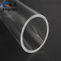 Kingsign שונים קוטר אקריליק צינור אופטי שקוף כיתה פלסטיק עגול צינור