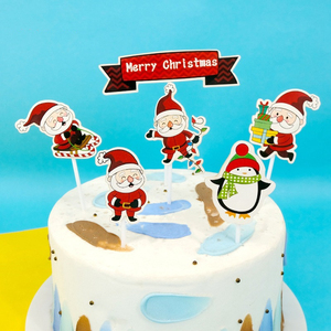 Nuovo Design <span class=keywords><strong>buon</strong></span> <span class=keywords><strong>natale</strong></span> Santa clausola torta Topper carta decorazioni natalizie per torte a tema <span class=keywords><strong>Babbo</strong></span> <span class=keywords><strong>Natale</strong></span> - Product Image 4