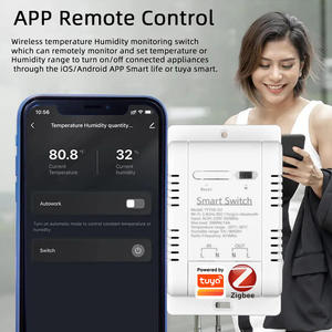 ZB-TDQ-16A-220v-TH Zigbee Tuya สมาร์ทสวิตช์ควบคุมอุณหภูมิและความชื้น รีเลย์ควบคุมแบบล็อคตัวเอง โมดูลไร้สาย - Product Image 3