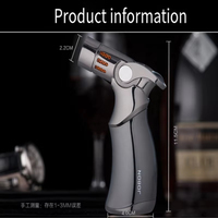 Vente en gros de briquet torche de barbecue rechargeable à gaz culinaire personnalisé Design classique pour les fêtes de cigares et de cigarettes livré dans une boîte-cadeau