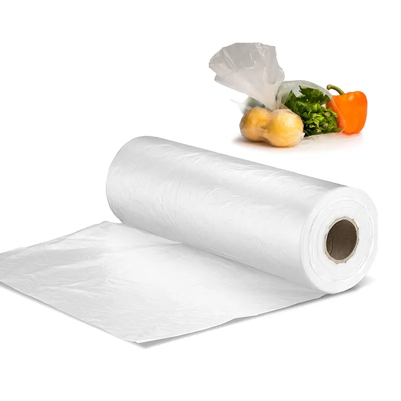 Saco de armazenamento de alimentos, saco de plástico transparente para armazenar alimentos, camiseta, alimentos, vegetais, pão e mercearia