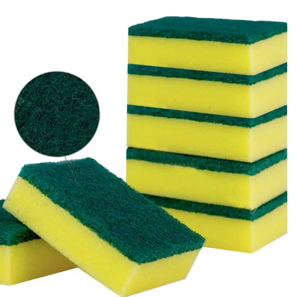 Best Price Dish Pan Pot Washing Scrub Sponge Kitchen Thick Scrubber Pad Cleaning Scouring Sponge Pads Scourer Sponges