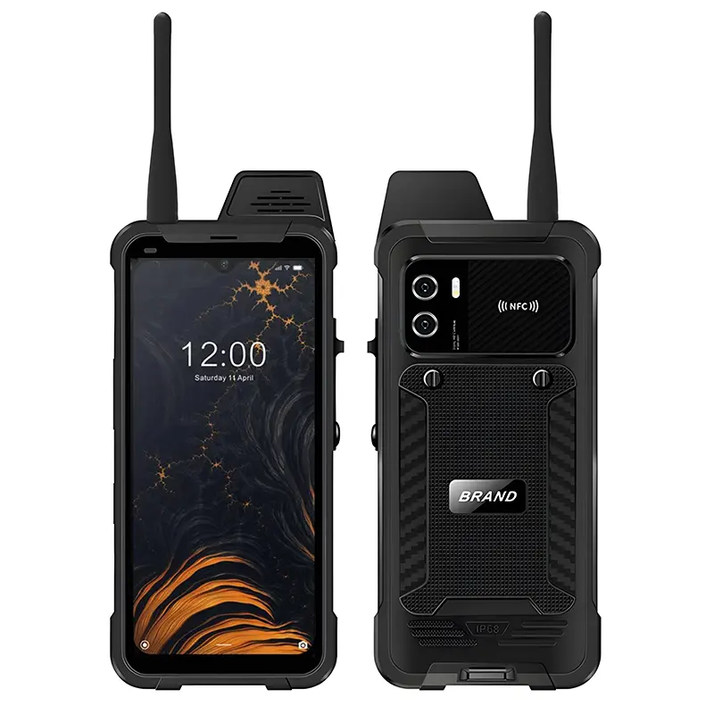 Teléfono inteligente resistente IP68 para exteriores 5G DMR WaikieTalkie con NFC PoC PTT Android Teléfono móvil resistente de nivel industrial