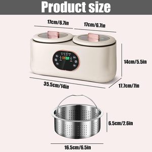 Newly Designed Intelligent Electric Double Gall Mini Rice Cooker Non-Stick Low Sugar <b>USB</b> Power Source for Car and Outdoor Use - Product Image 5