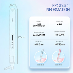 เครื่องหนีบผมเซรามิกเคลือบเซรามิก 1500 วัตต์ พร้อมหน้าจอแสดงอุณหภูมิ สำหรับใช้ในครัวเรือน - Product Image 4