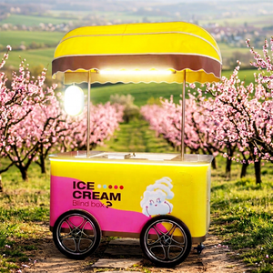 Carrito de Helados Móvil de Alta Calidad para Venta en Exteriores, Estilo Clásico, para Supermercados y Puestos de Comida - Product Image 1