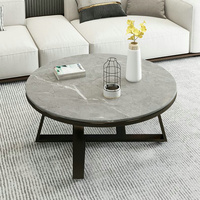 Table basse en marbre naturel minimaliste de luxe italien, table basse moderne pour salon, combinaison en acier inoxydable
