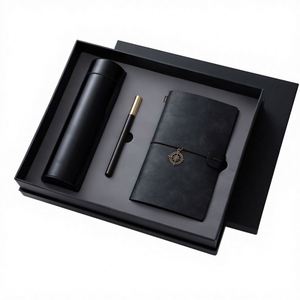 High-End PU <b>Notebook</b> Soft Cover Business Gift Box <b>Set</b> Insulated Cup Metal Pen Enterprise Customization LOGO - Product Image 1