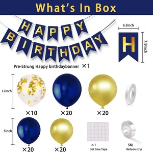 Kit de décoration d'arche de ballons d'<span class=keywords><strong>anniversaire</strong></span> OEM, bannière <span class=keywords><strong>Joyeux</strong></span> <span class=keywords><strong>Anniversaire</strong></span>, ballons en latex, décor mural pour <span class=keywords><strong>homme</strong></span> adulte - Product Image 2