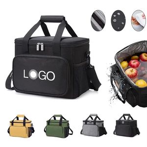 Sac isotherme noir tendance pour le déjeuner, sac isotherme étanche pour adultes, pour le camping, les pique-niques, les fêtes - Product Image 2