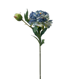 Flores de Peonía Artificiales de Seda, Alta Simulación, Blancas y Azules, Decoración para el Hogar, Accesorios para Bodas - Product Image 5