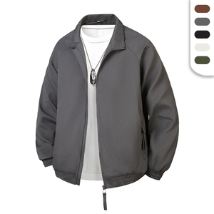 Chaquetas de <span class=keywords><strong>primavera</strong></span> con logotipo bordado e impresión personalizadas unisex, chaquetas de entrenador con cuello vuelto de ocio para <span class=keywords><strong>hombre</strong></span> - Product Image 1