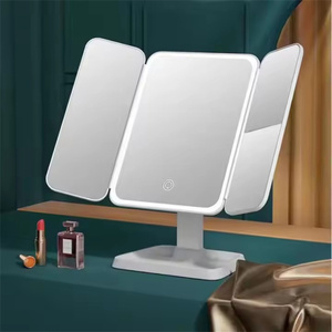 Penjualan laris cermin kosmetik LED cahaya diisi dapat diputar cermin meja rias Desktop unik hadiah Valentine - Product Image 2